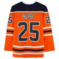 E.Oilers #25 Darnell Nurse Fanatics Authentic Autographed Jersey Orange Stitched American Hockey Jerseys