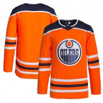 E.Oilers Home Authentic Pro Jersey Orange Stitched American Hockey Jerseys