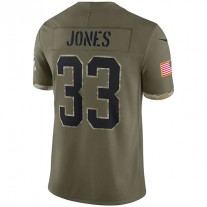 GB.Packers #33 Aaron Jones Olive 2022 Salute To Service Limited Jersey Stitched American Football Jerseys