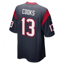H.Texans #13 Brandin Cooks Navy Game Jersey Stitched American Football Jerseys