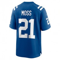 IN.Colts #21 Zack Moss Royal Game Player Jersey Stitched American Football Jerseys
