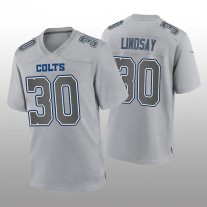 IN.Colts #30 Phillip Lindsay Gray Game Atmosphere Jersey Stitched American Football Jerseys