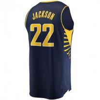 IN.Pacers #22 Isaiah Jackson Fanatics Branded 2021-22 Fast Break Replica Player Jersey Icon Edition Navy Stitched American Basketball Jersey