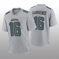 J.Jaguars #16 Trevor Lawrence Gray Atmosphere Game Jersey Stitched American Football Jerseys