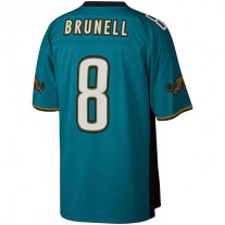 J.Jaguars #8 Mark Brunell Mitchell & Ness Teal Legacy Replica Jersey Stitched American Football Jerseys