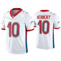 LA.Chargers #10 Justin Herbert White 2022 Pro Bowl Vapor Untouchable Stitched Limited Jersey American Football Jerseys