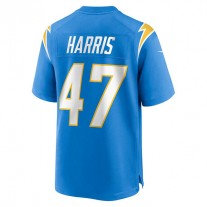 LA.Chargers #47 Josh Harris Powder Blue Game Jersey Stitched American Football Jerseys
