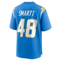 LA.Chargers #48 Stone Smartt Powder Blue Game Player Jersey Stitched American Football Jerseys