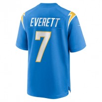 LA.Chargers #7 Gerald Everett Powder Blue Player Game Jersey Stitched American Football Jerseys