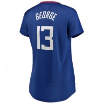 LA.Clippers #13 Paul George Fanatics Branded Fast Break Player Jersey Icon Edition Royal Stitched American Basketball Jersey