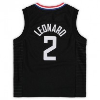 LA.Clippers #2 Kawhi Leonard Jordan Brand Preschool 2020-21 Fast Break Replica Jersey Black Statement Edition Stitched American Basketball Jersey