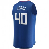 LA.Clippers #40 Ivica Zubac Fanatics Branded 2021-22 Fast Break Replica Jersey Icon Edition Royal Stitched American Basketball Jersey
