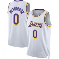 LA.Lakers #0 Russell Westbrook Unisex 2022-23 Swingman Jersey Association Edition White Stitched American Basketball Jersey