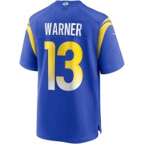 LA.Rams #13 Kurt Warner Royal Game Retired Player Jersey Stitched American Football Jerseys