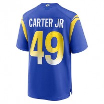LA.Rams #49 Roger Carter Jr. Royal Game Player Jersey Stitched American Football Jerseys