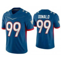 LA.Rams #99 Aaron Donald Blue 2022 Pro Bowl Vapor Untouchable Stitched Limited Jersey American Football Jersey