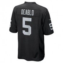 LV. Raiders #5 Divine Deablo Black Player Game Jersey Stitched American Football Jerseys