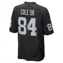 LV. Raiders #84 Keelan Cole Black Game Player Jersey Stitched American Football Jerseys