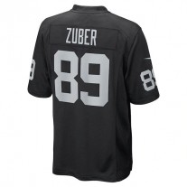 LV. Raiders #89 Isaiah Zuber Black Game Player Jersey Stitched American Football Jerseys