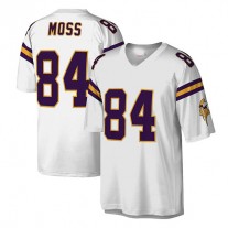 MN.Vikings #84 Randy Moss Mitchell & Ness White Legacy Replica Jersey Stitched American Football Jerseys