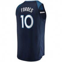 M.Timberwolves #10 Bryn Forbes Fanatics Branded Fast Break Replica Jersey Icon Edition Navy Stitched American Basketball Jersey