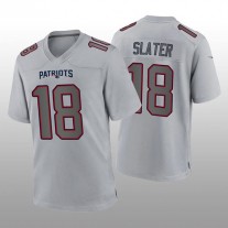 NE.Patriots #18 Matthew Slater Gray Atmosphere Game Jersey Stitched American Football Jerseys