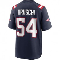 NE.Patriots #54 Tedy Bruschi Navy Game Retired Player Jersey Stitched American Football Jerseys