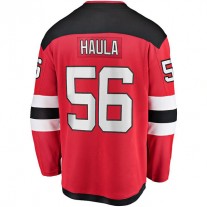 NJ.Devils #56 Erik Haula Fanatics Branded Home Breakaway Player Jersey Red Stitched American Hockey Jerseys
