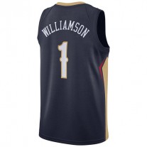 NO.Pelicans #1 Zion Williamson 2019 Draft First Round Pick Swingman Jersey Icon Edition Navy Stitched American Basketball Jersey