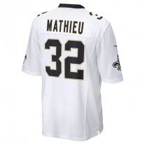 NO.Saints #32 Tyrann Mathieu White Game Jersey Stitched American Football Jerseys