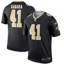 NO.Saints #41 Alvin Kamara Black Legend Jersey Stitched American Football Jersey