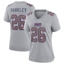 NY.Giants #26 Saquon Barkley Gray Atmosphere Fashion Game Jersey Stitched American Football Jerseys