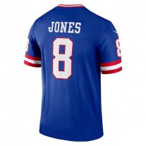 NY.Giants #8 Daniel Jones Royal Classic Player Legend Jersey Stitched American Football Jerseys