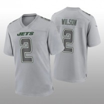 NY.Jets #2 Zach Wilson Gray Game Atmosphere Jersey Stitched American Football Jerseys