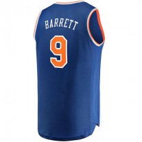 NY.Knicks #9 RJ Barrett Fanatics Branded Replica Fast Break Jersey Blue Icon Edition Stitched American Basketball Jersey