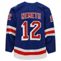 NY.Rangers #12 Patrik Nemeth Fanatics Authentic Game-Used Blue Stitched American Hockey Jerseys