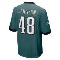 P.Eagles #48 Patrick Johnson Midnight Green Game Player Jersey Stitched American Football Jerseys