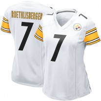 P.Steelers #7 Ben Roethlisberger White Game Jersey Stitched American Football Jerseys