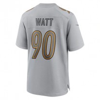 P.Steelers #90 T.J. Watt Gray Atmosphere Fashion Game Jersey Stitched American Football Jerseys