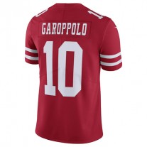 SF.49ers #10 Jimmy Garoppolo Scarlet Vapor Untouchable Limited Jersey Stitched American Football Jerseys