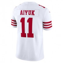 SF.49ers #11 Brandon Aiyuk White Vapor Limited Jersey Stitched American Football Jerseys