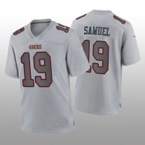 SF.49ers #19 Deebo Samuel Gray Atmosphere Game Jersey Stitched American Football Jersey