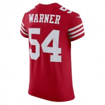 SF.49ers #54 Fred Warner Scarlet Vapor Elite Jersey Stitched American Football Jerseys