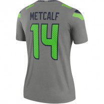 S.Seahawks #14 DK Metcalf Gray Inverted Legend Jersey Stitched American Football Jerseys