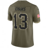 TB.Buccaneers #13 Mike Evans Olive 2022 Salute To Service Limited Jersey Stitched American Football Jerseys
