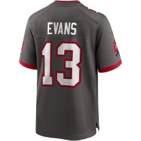 TB.Buccaneers #13 Mike Evans Pewter Alternate Game Jersey Stitched American Football Jerseys