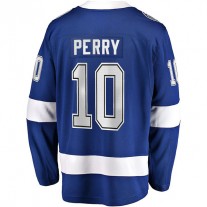 TB.Lightning #10 Corey Perry Fanatics Branded Home Breakaway Player Jersey Blue Stitched American Hockey Jerseys