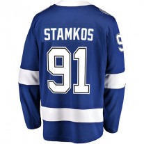 TB.Lightning #91 Steven Stamkos Fanatics Branded Breakaway Player Jersey Blue Stitched American Hockey Jerseys
