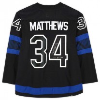 T.Maple Leafs #34 Auston Matthews Fanatics Authentic Autographed Alternate with 2016 #1 Pick Inscription Black Stitched American Hockey Jerseys
