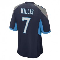 T.Titans #7 Malik Willis Navy 2022 Draft Pick Player Game Jersey Stitched American Football Jerseys